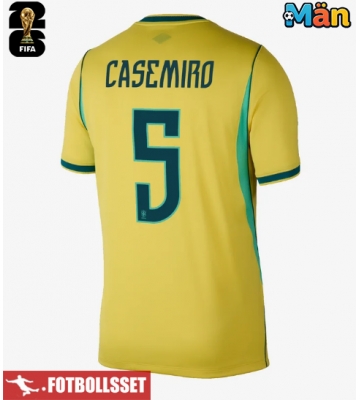 Brasilien Casemiro #5 Hemmatröja VM 2026 Kortärmad